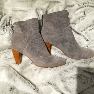 Shoe the Bear grey suede size 6.5 zipper ankle boots